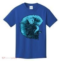 Blue Betta Fish And Siamese Fighting Fish Aquarium Owner Funny Gift Kids T-Shirt thumb 0