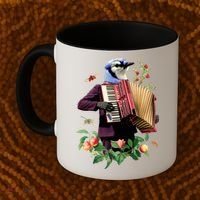 Blue Bird Fancy Animal Musician Coffee Mug thumb 2