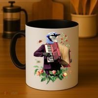 Blue Bird Fancy Animal Musician Coffee Mug thumb 4