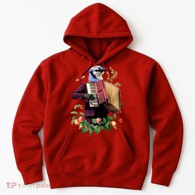 Blue Bird Fancy Animal Musician Hoodie