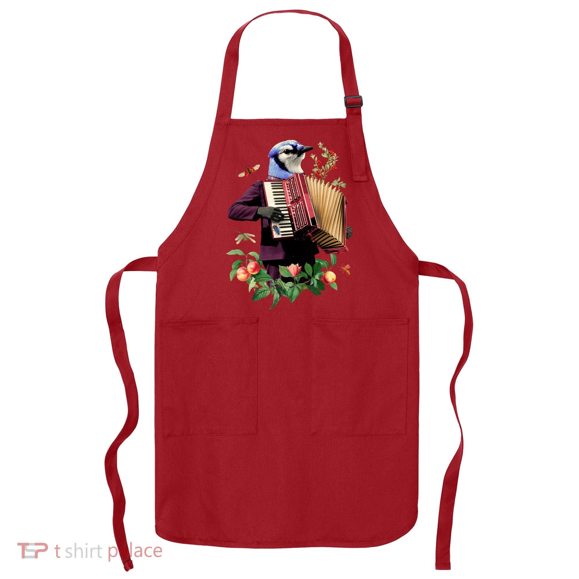 Blue Bird Fancy Animal Musician Apron