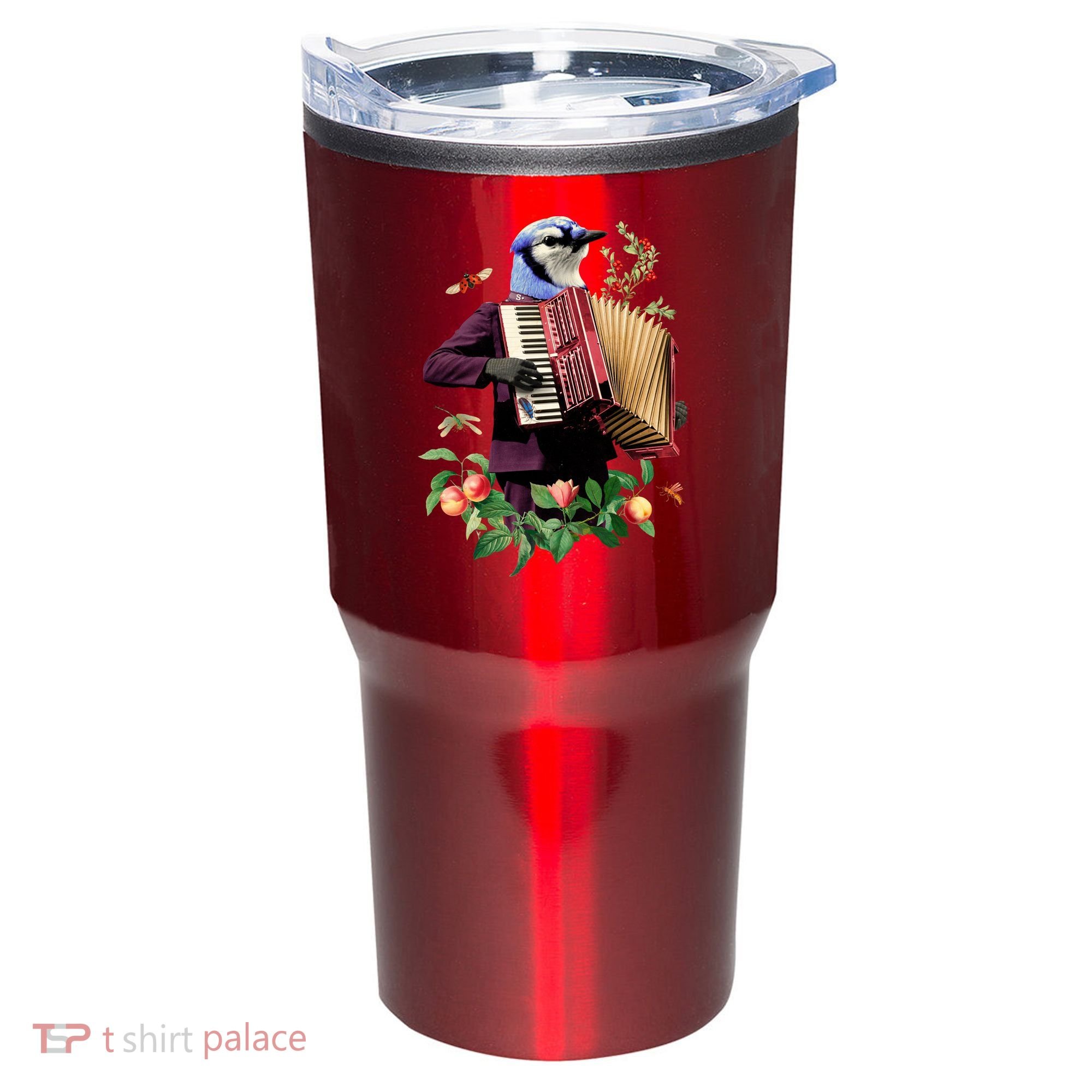 Blue Bird Fancy Animal Musician Tumbler