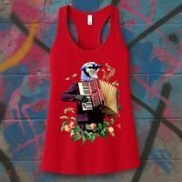 Blue Bird Fancy Animal Musician Women's Tank Top thumb 3