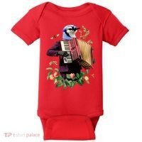Blue Bird Fancy Animal Musician Baby Bodysuit thumb 0