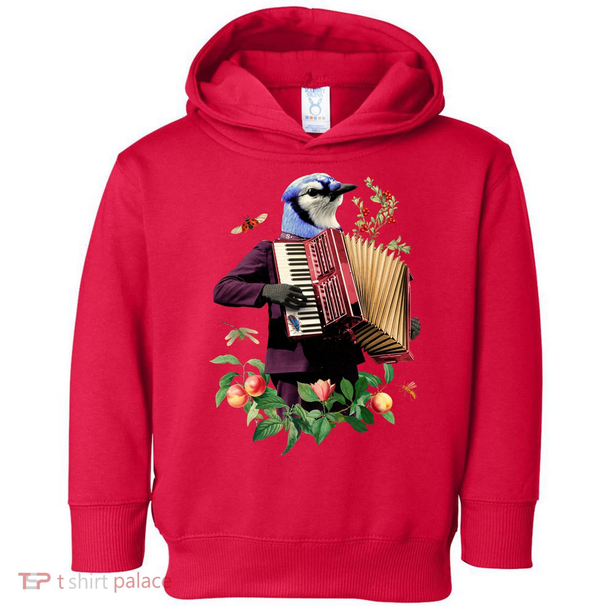 Blue Bird Fancy Animal Musician Toddler Hoodie