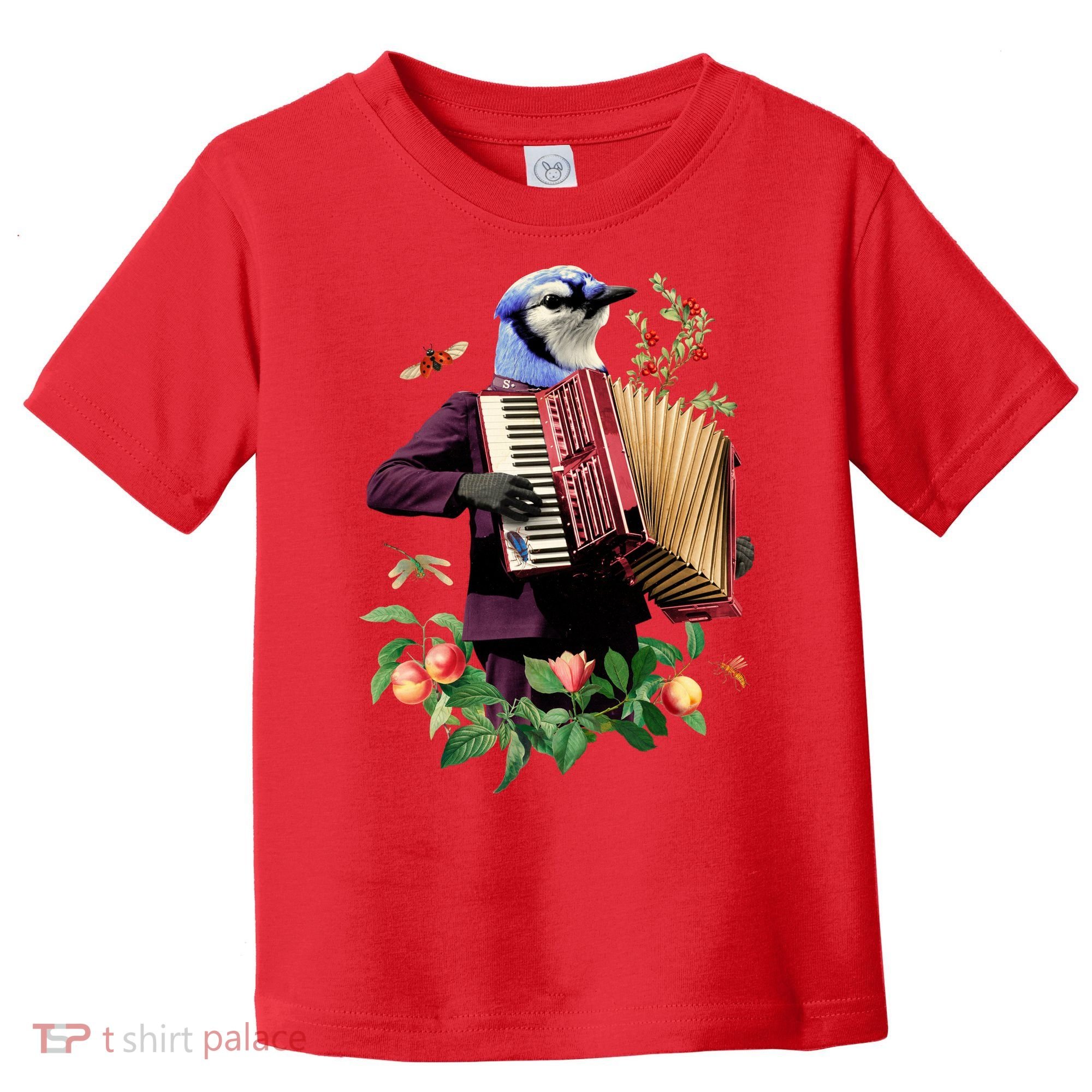 Blue Bird Fancy Animal Musician Toddler T-Shirt