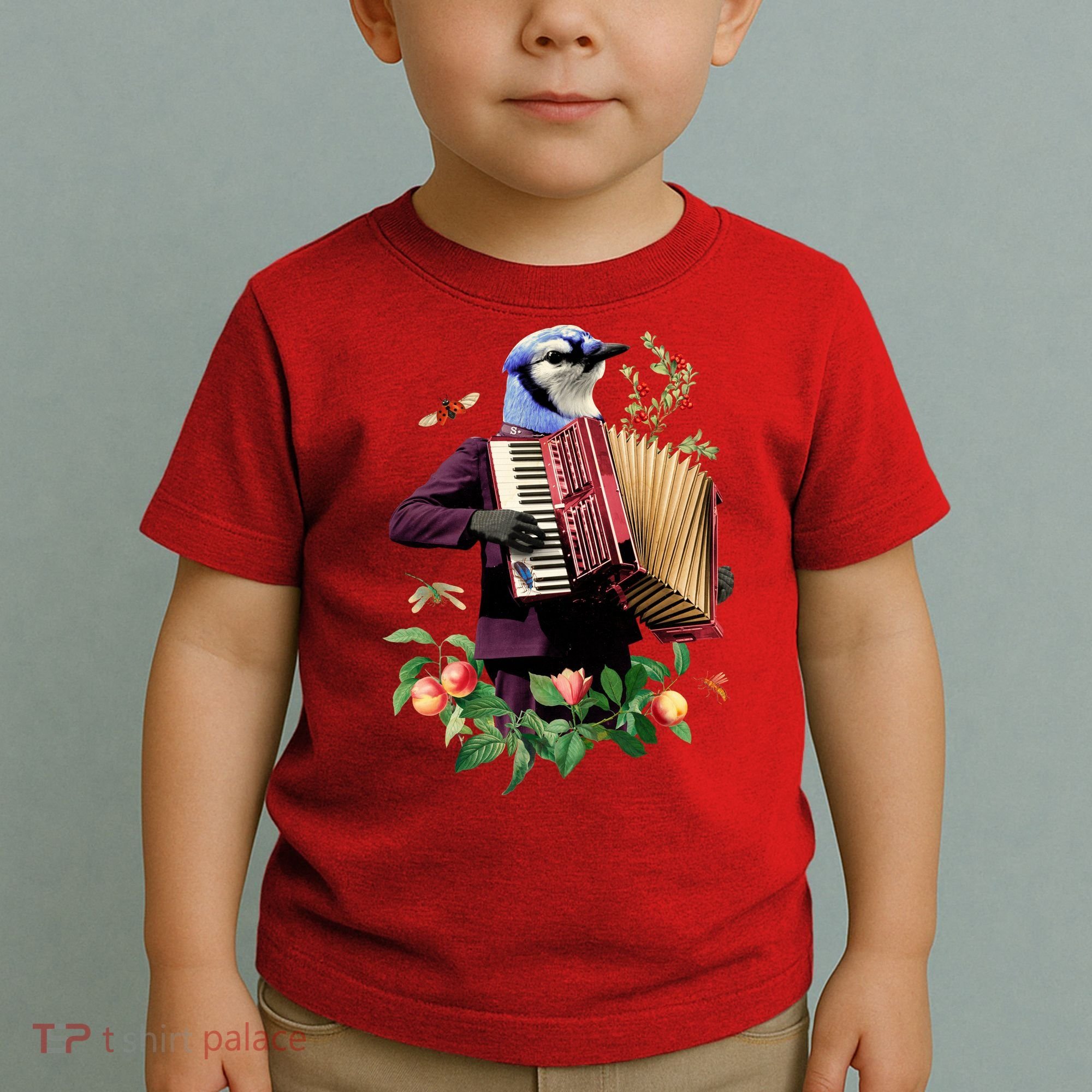 Blue Bird Fancy Animal Musician Toddler T-Shirt