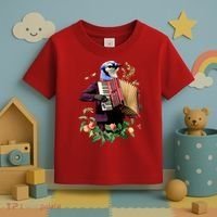 Blue Bird Fancy Animal Musician Toddler T-Shirt thumb 3