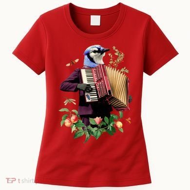 Blue Bird Fancy Animal Musician Women's T-Shirt