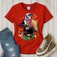 Blue Bird Fancy Animal Musician Women's T-Shirt thumb 3
