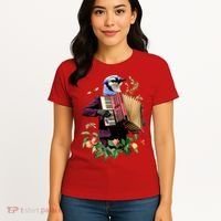 Blue Bird Fancy Animal Musician Women's T-Shirt thumb 4