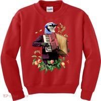 Blue Bird Fancy Animal Musician Kids Sweatshirt thumb 0