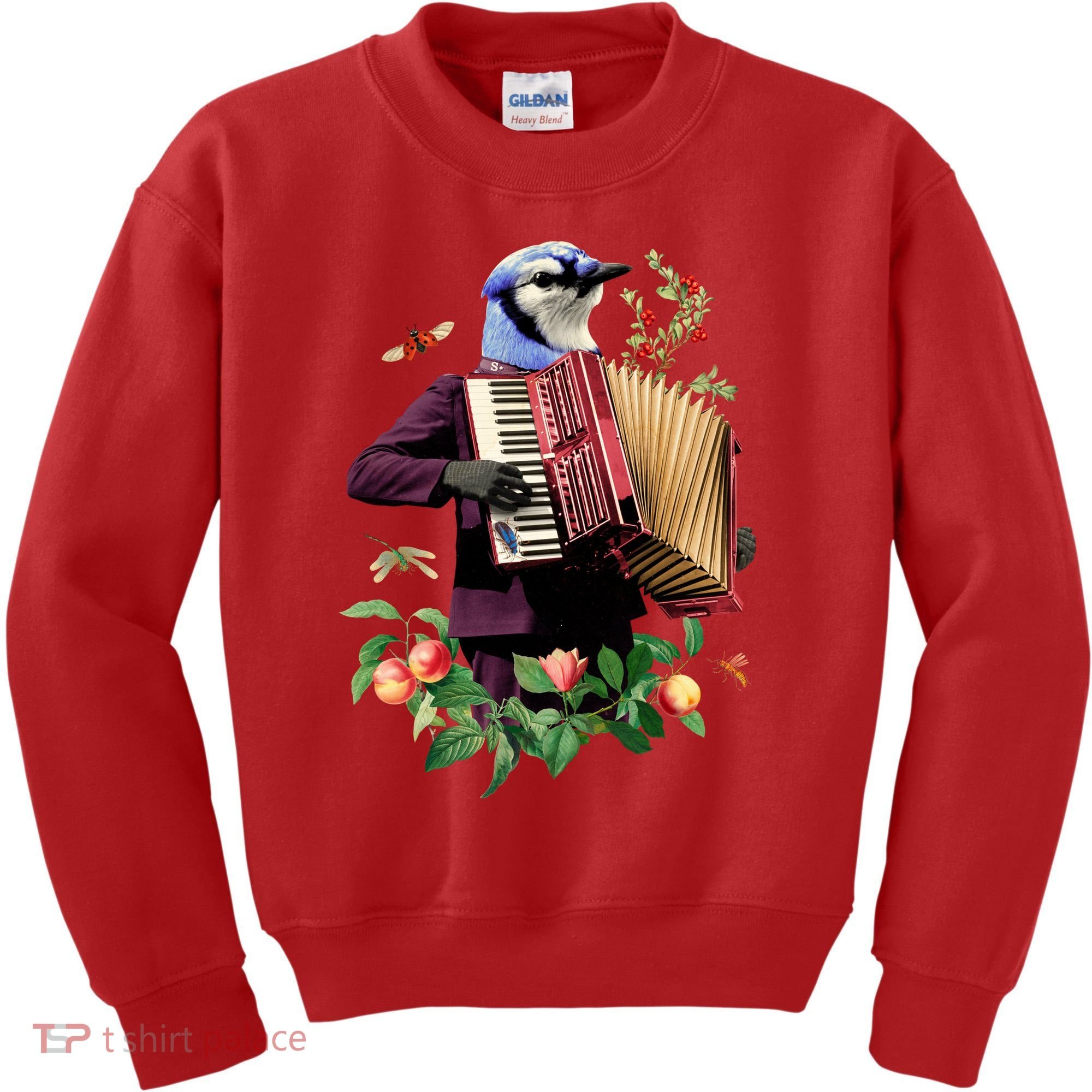 Blue Bird Fancy Animal Musician Kids Sweatshirt
