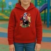 Blue Bird Fancy Animal Musician Kids Hoodie thumb 3