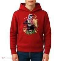 Blue Bird Fancy Animal Musician Kids Hoodie thumb 4