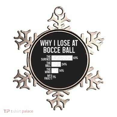 Bocce Ball Funny Why I Lose At Bocce Ball Cute Gift Ornament
