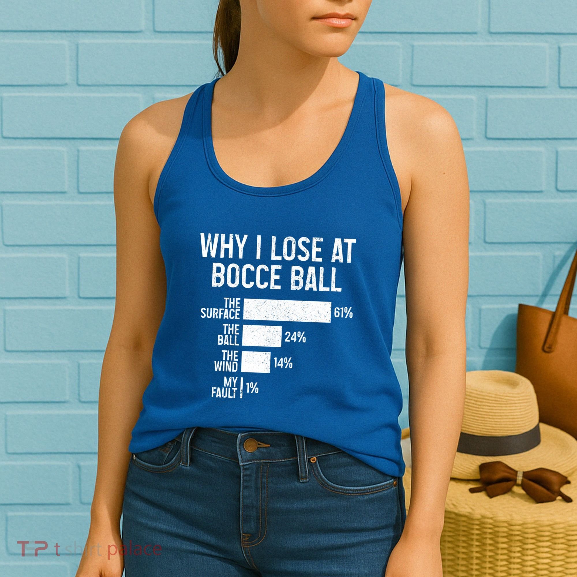 Bocce Ball Funny Why I Lose At Bocce Ball Cute Gift Women's Tank Top