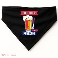 BBQ Beer Freedom America USA Party Summer USA-Made Doggie Bandana thumb 0