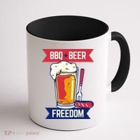 BBQ Beer Freedom America USA Party Summer Coffee Mug thumb 1