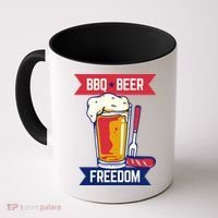 BBQ Beer Freedom America USA Party Summer Coffee Mug thumb 0