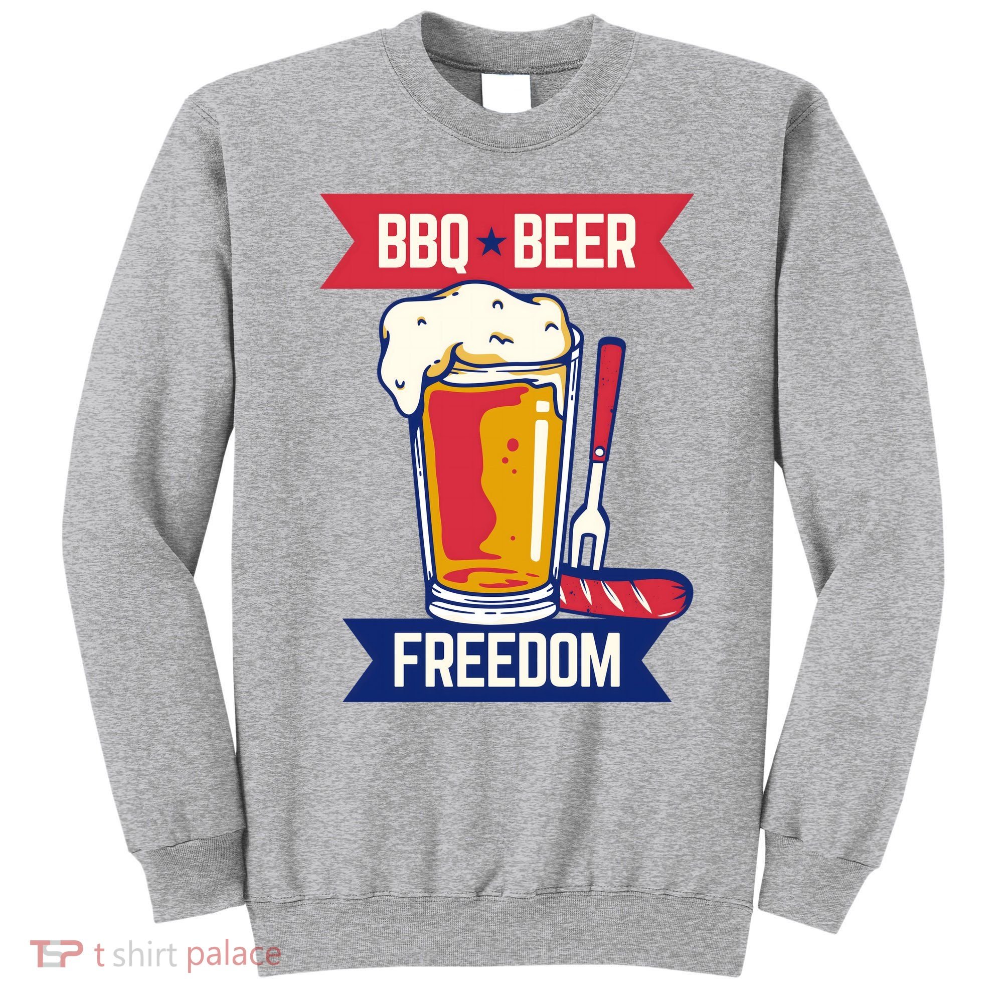 BBQ Beer Freedom America USA Party Summer Sweatshirt