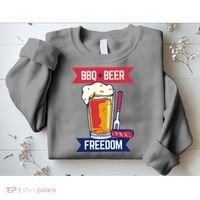 BBQ Beer Freedom America USA Party Summer Sweatshirt thumb 2