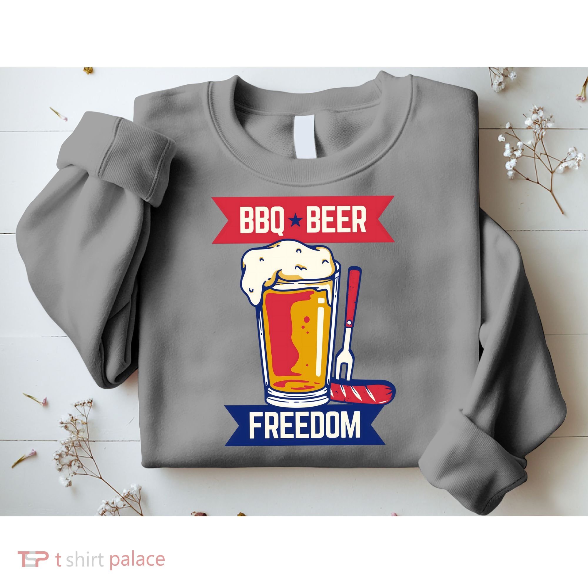 BBQ Beer Freedom America USA Party Summer Sweatshirt