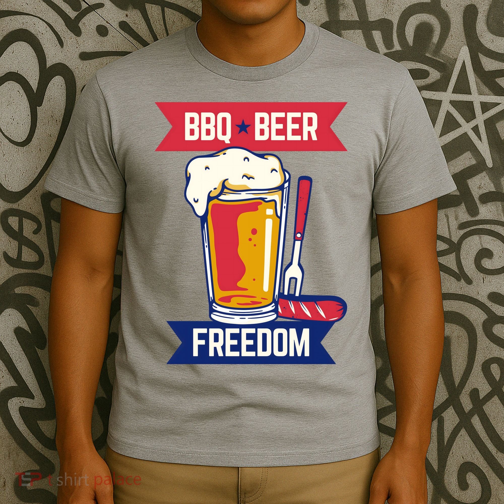 BBQ Beer Freedom America USA Party Summer T-Shirt