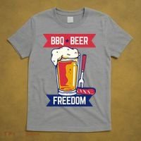 BBQ Beer Freedom America USA Party Summer T-Shirt thumb 5