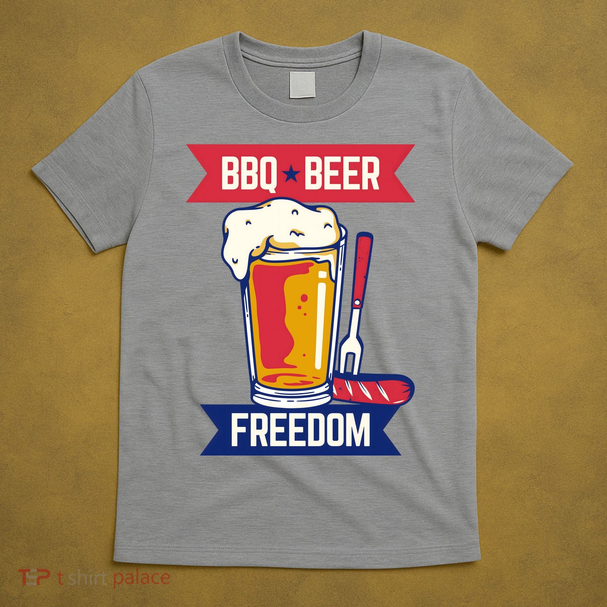 BBQ Beer Freedom America USA Party Summer T-Shirt