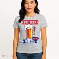 BBQ Beer Freedom America USA Party Summer Women's T-Shirt thumb 4