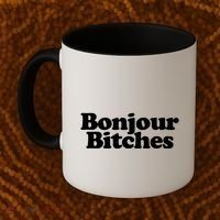 Bonjour Bitches Funny French Bonjour Bitches Gift Coffee Mug thumb 2