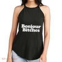 Bonjour Bitches Funny French Bonjour Bitches Gift Women's Perfect Tri Rocker Tank thumb 2