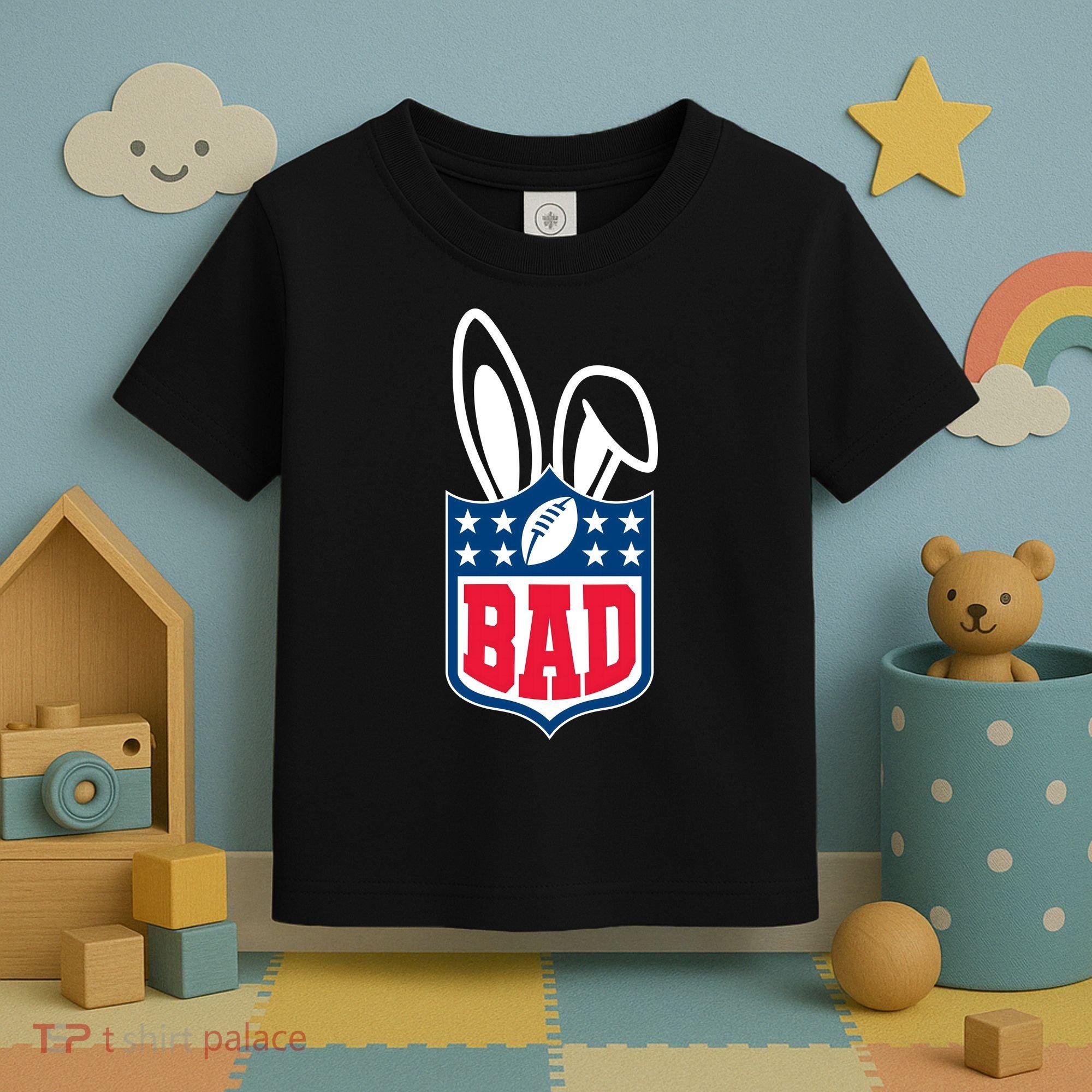Bunny Bowl Football Fan Toddler T-Shirt