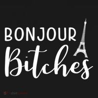 Bonjour Bitches Funny French Person Funny Bachelorette Gift Women's Hoodie thumb 2