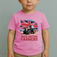 Back British Farmers Uk Farmers Protest Toddler T-Shirt thumb 2