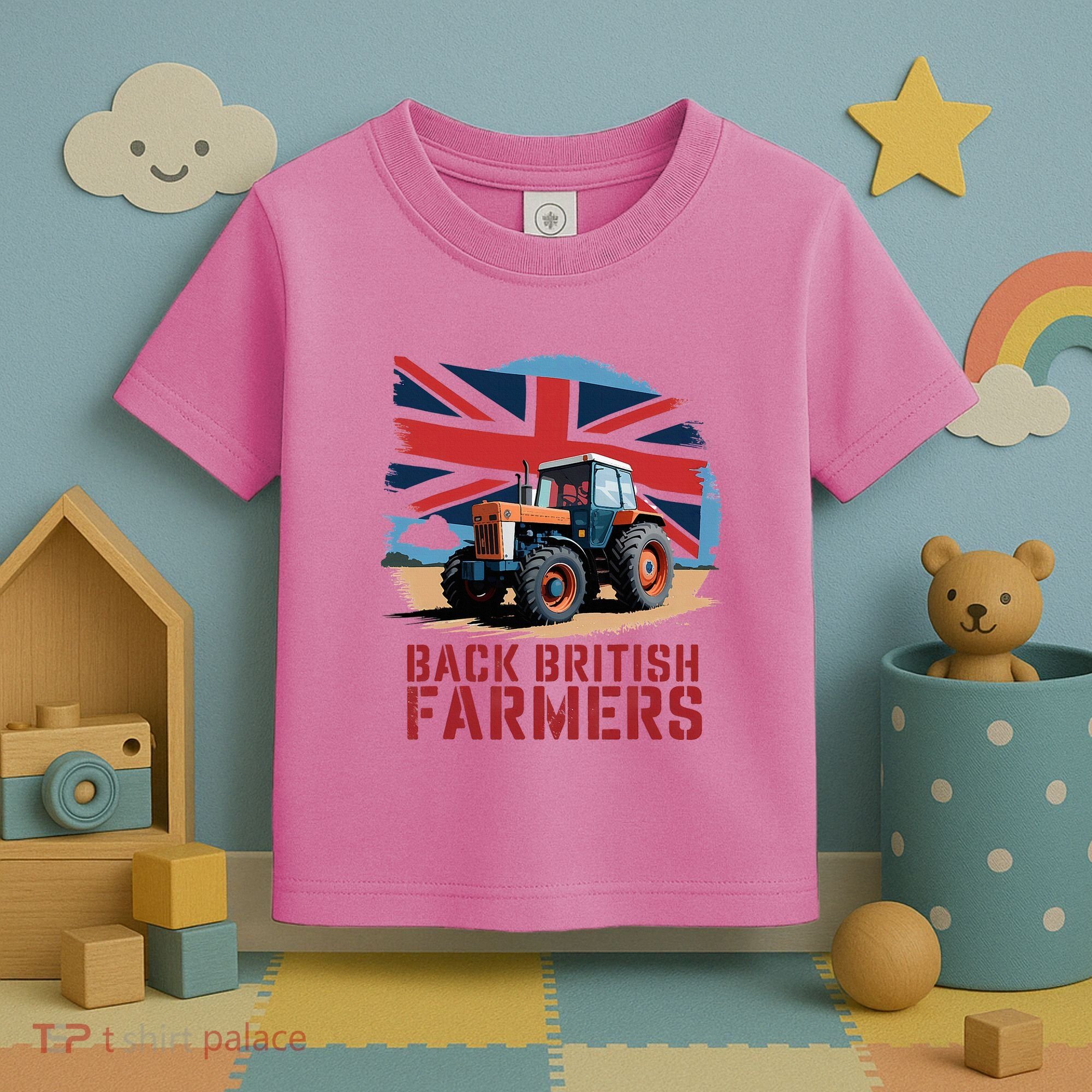 Back British Farmers Uk Farmers Protest Toddler T-Shirt
