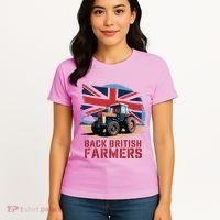 Back British Farmers Uk Farmers Protest Women's T-Shirt thumb 4