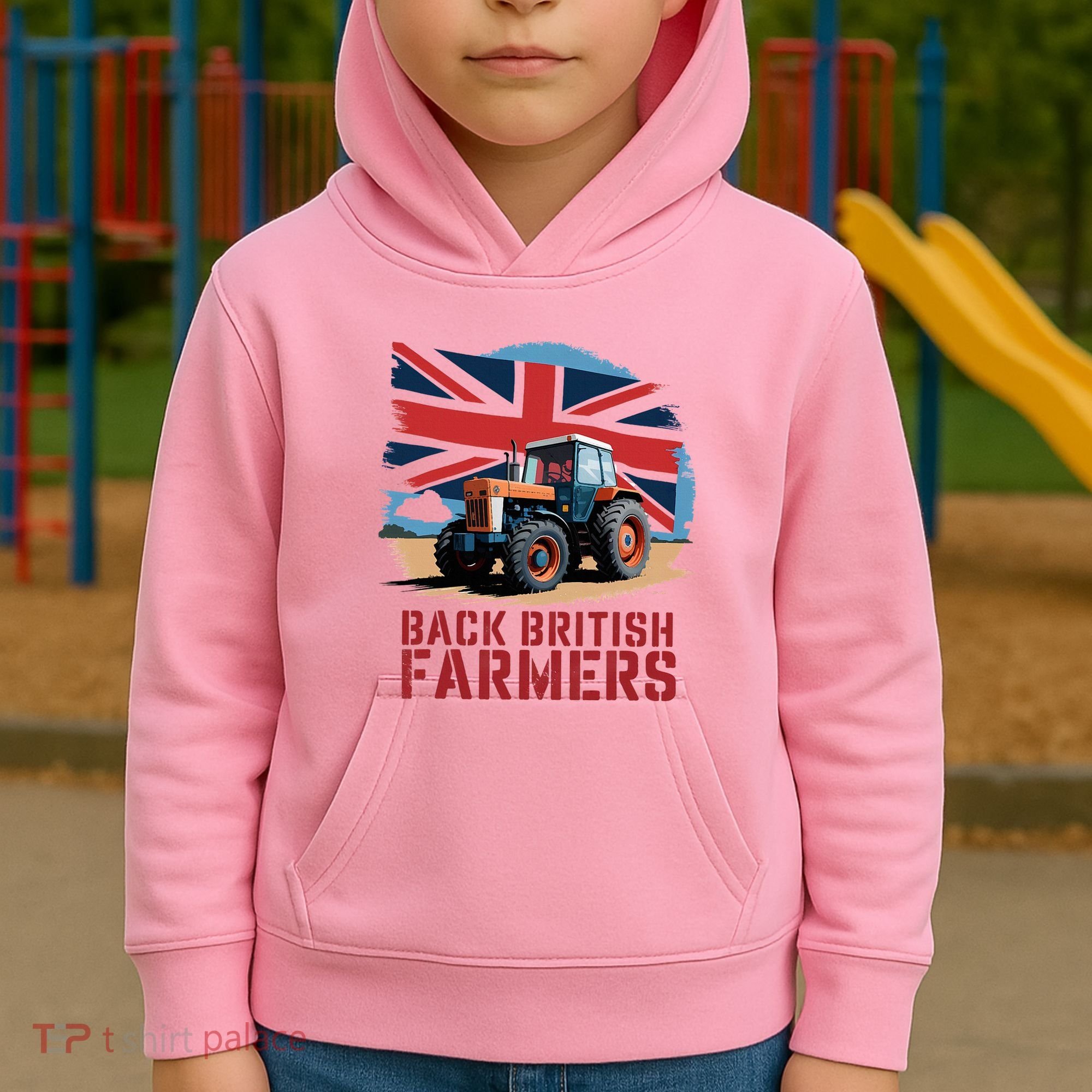 Back British Farmers Uk Farmers Protest Kids Hoodie