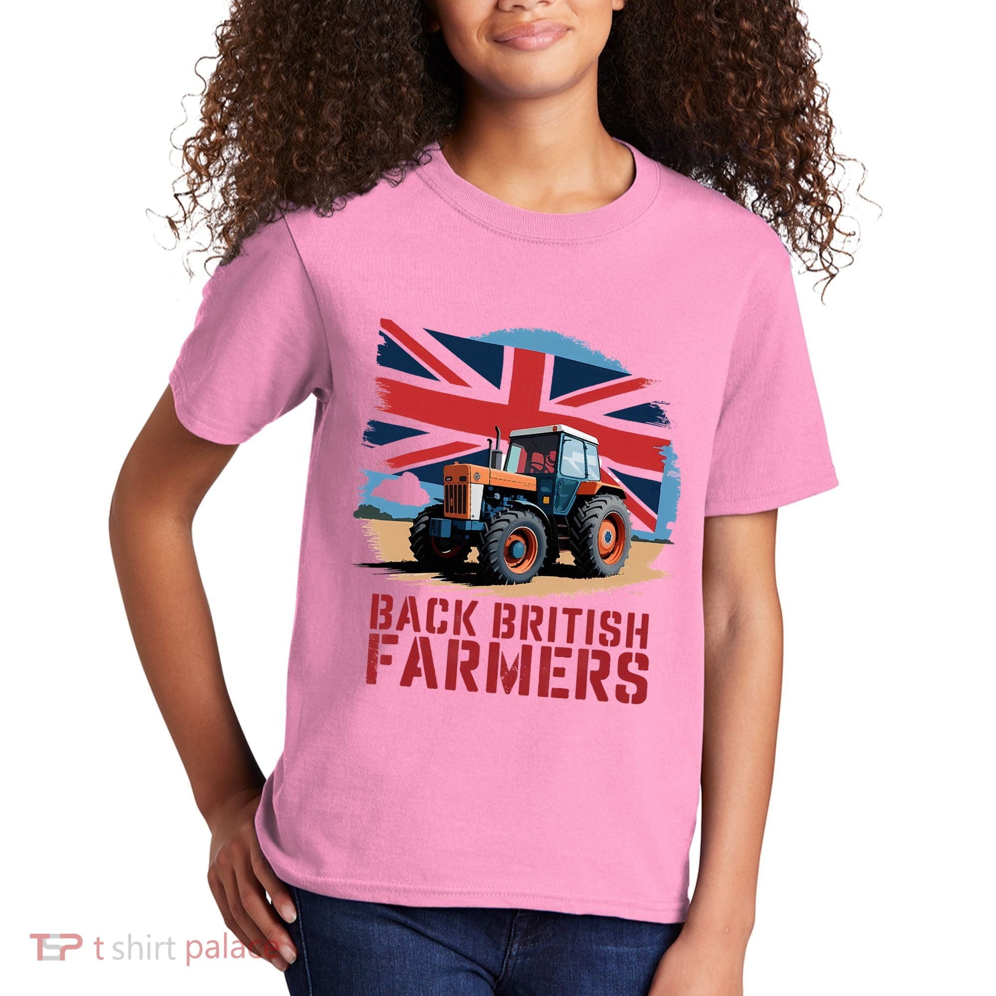Back British Farmers Uk Farmers Protest Kids T-Shirt