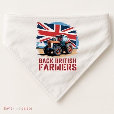 Back British Farmers Uk Farmers Protest USA-Made Doggie Bandana