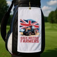 Back British Farmers Uk Farmers Protest Golf Towel thumb 2