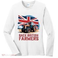 Back British Farmers Uk Farmers Protest Women's Long Sleeve Shirt thumb 0