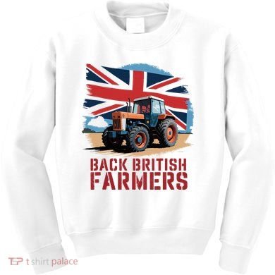 Back British Farmers Uk Farmers Protest Kids Sweatshirt