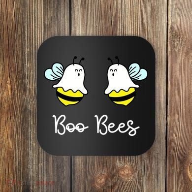 Boo Bees Funny Halloween Coaster