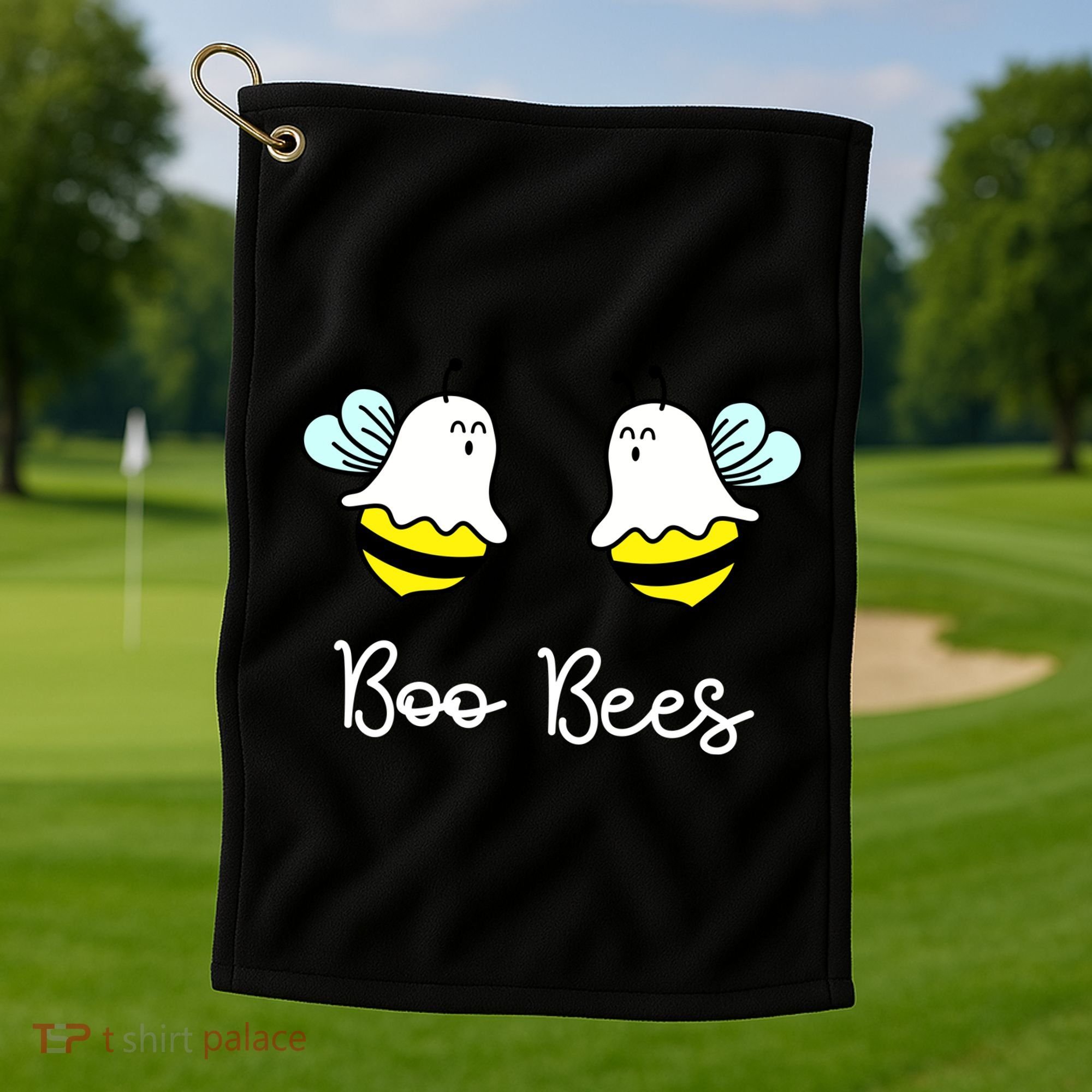 Boo Bees Funny Halloween Golf Towel