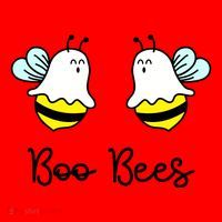 Boo Bees Funny Halloween Santa Hat thumb 1