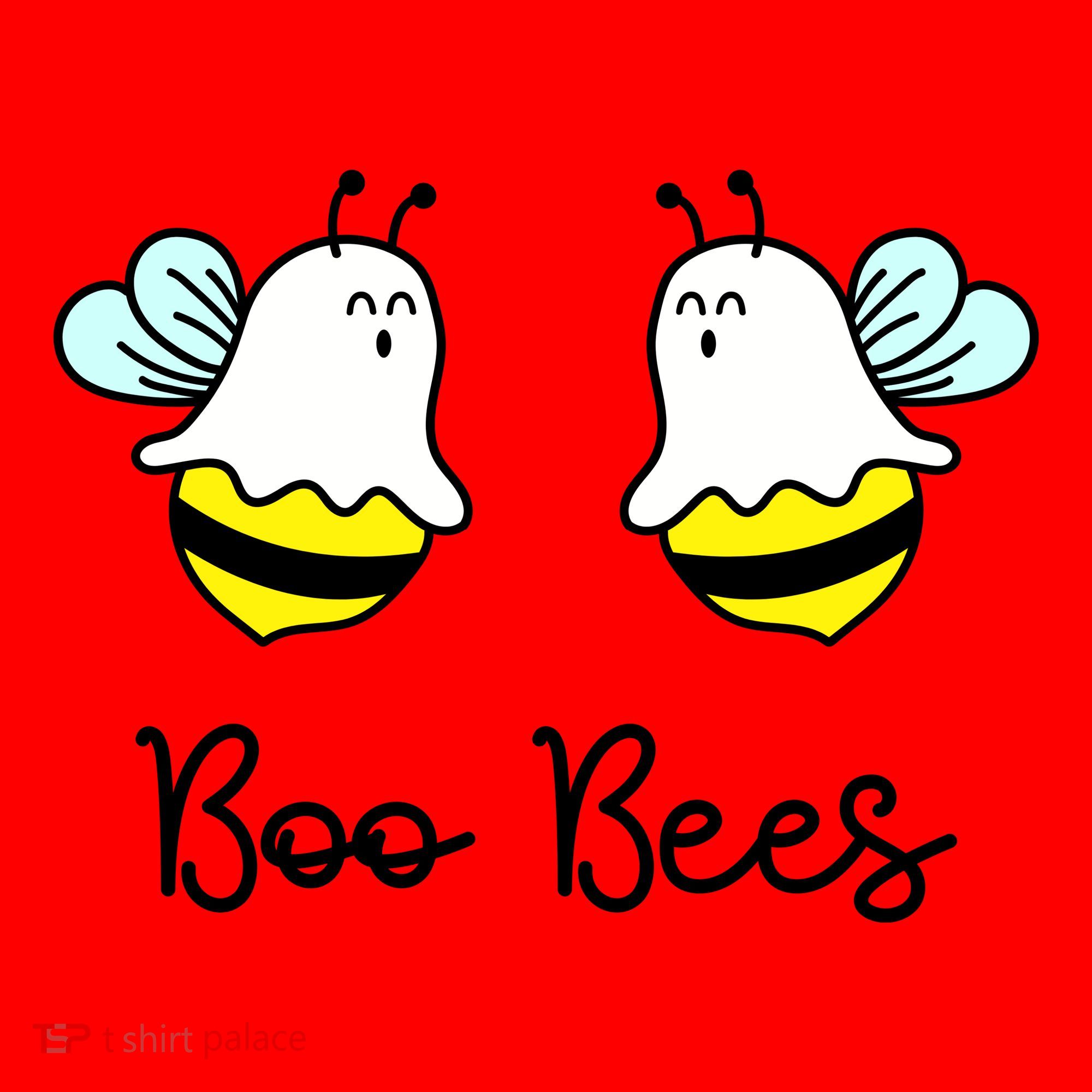 Boo Bees Funny Halloween Santa Hat