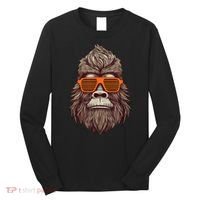 Bigfoot Birthday For Boy Cool Striped Animal Theme Party Long Sleeve Shirt thumb 0