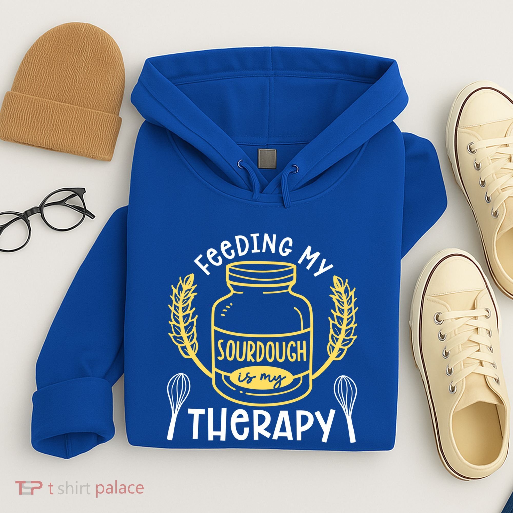 Bread Baking Feeding My Sourdough Is My Therapy Bread Baker Cool Gift Hoodie